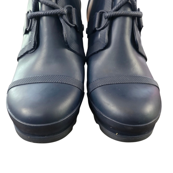 Sorel Joan of Arctic Wedge II Chelsea Rubber Rain Boots Navy Blue Women’s 9 - Picture 3 of 9